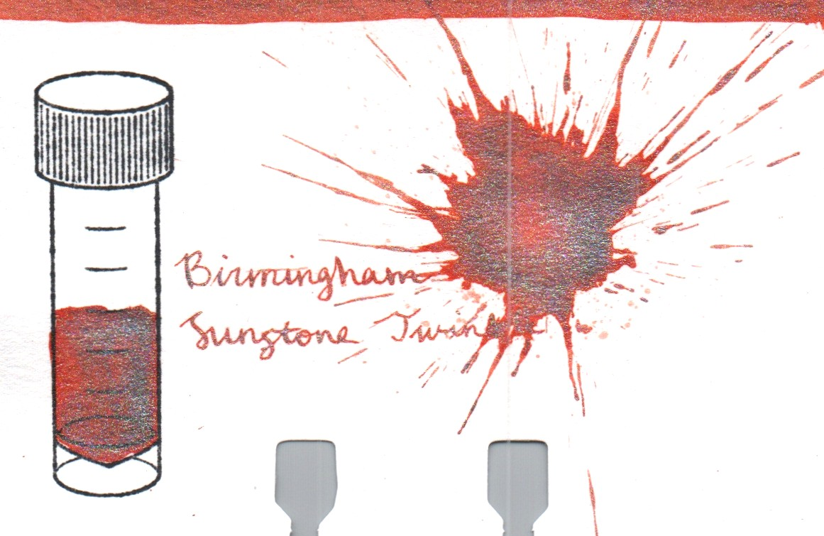 An ink swatch of Birmingham Pen Company – Sunstone Twinkle