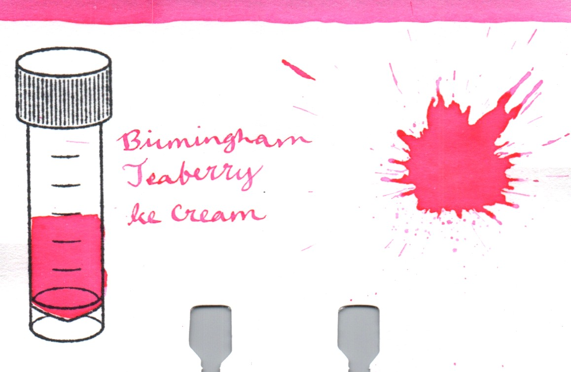 An ink swatch of Birmingham Pen Company – Teaberry Ice Cream