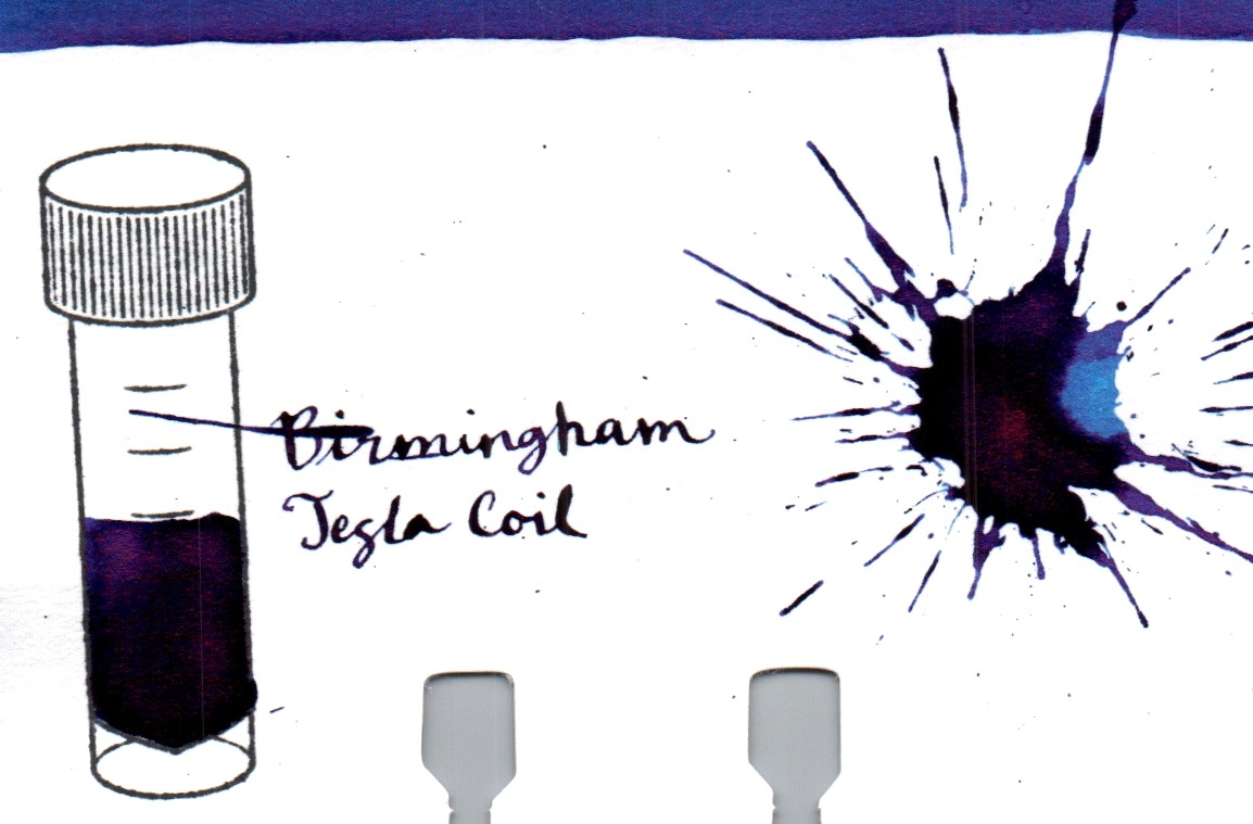 An ink swatch of Birmingham Pen Company – Tesla Coil