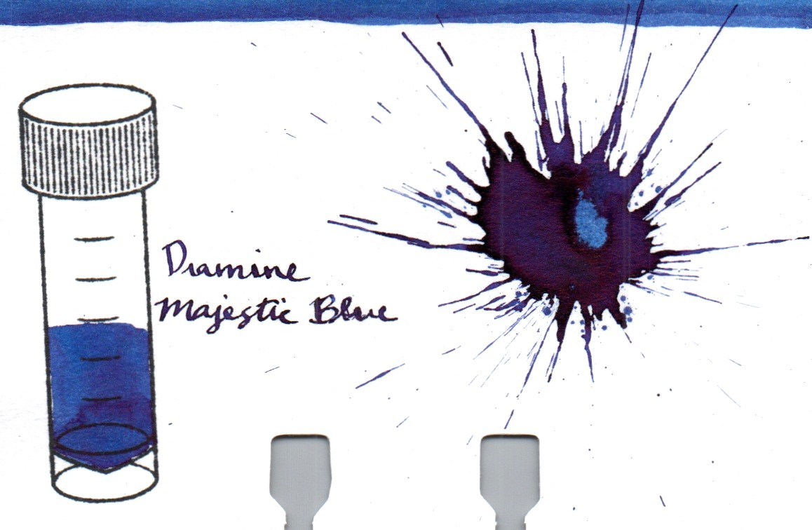 An ink swatch of Diamine – Majestic Blue