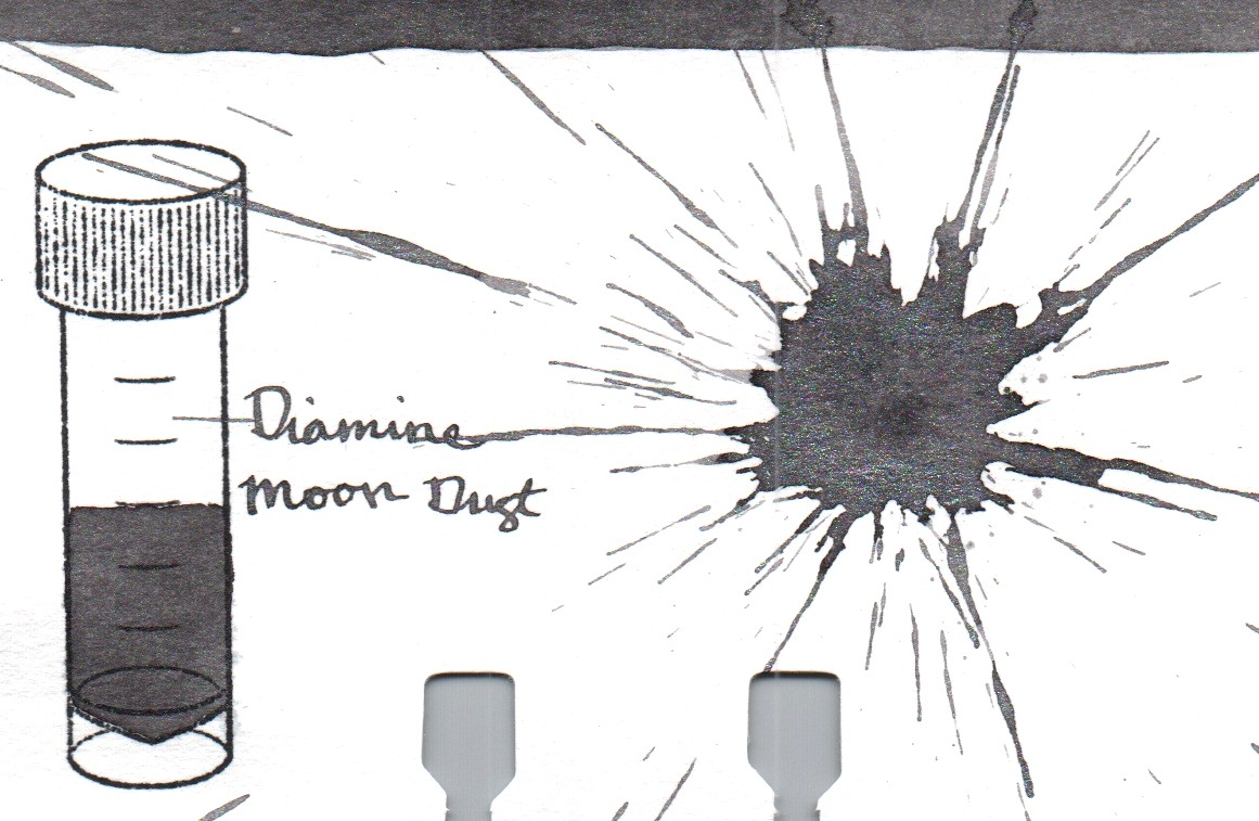 An ink swatch of Diamine – Moon Dust