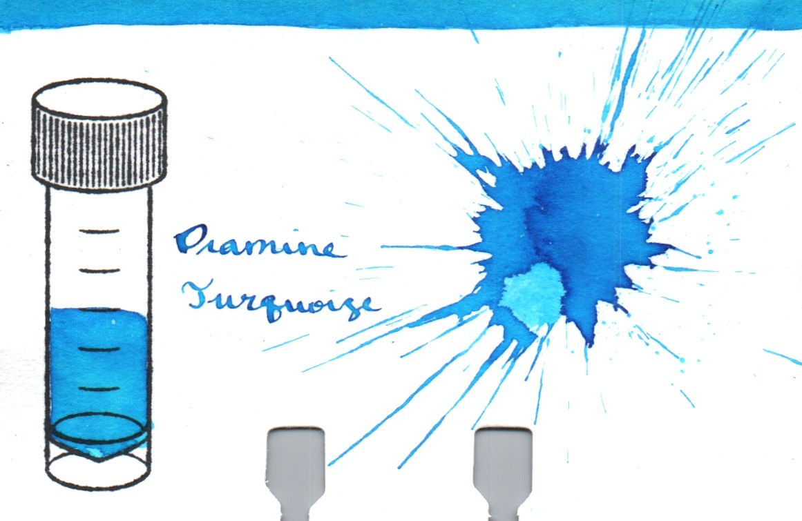 An ink swatch of Diamine – Turquoise
