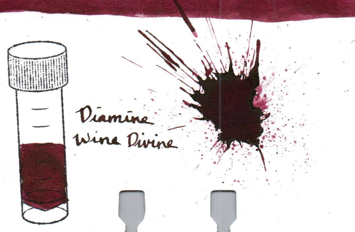 An ink swatch of Diamine – Wine Divine