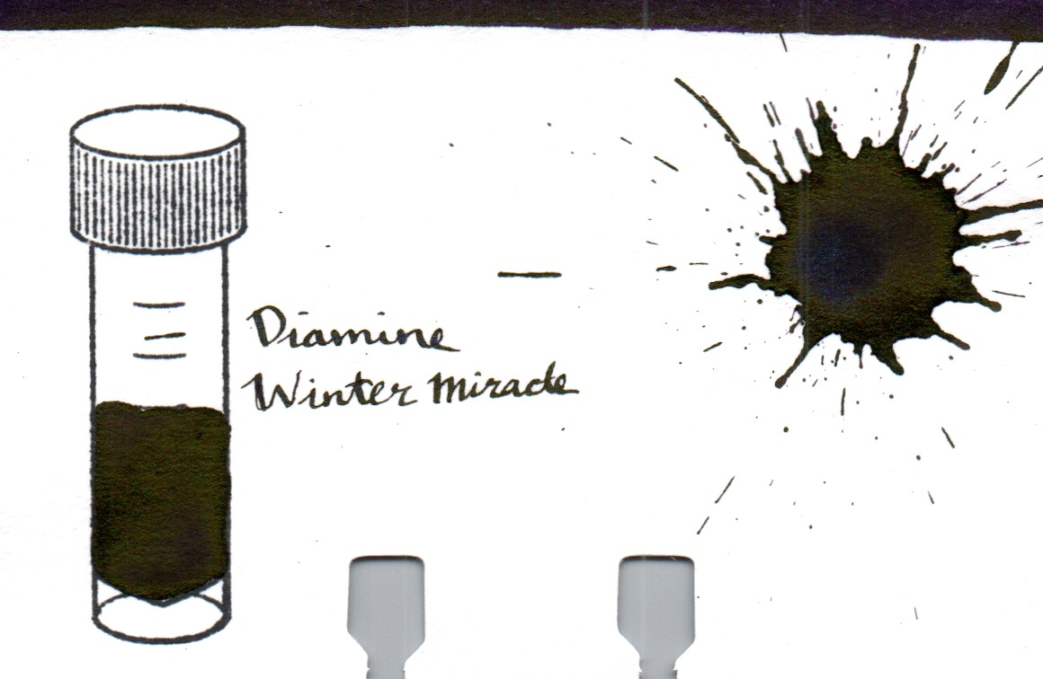 An ink swatch of Diamine – Winter Miracle