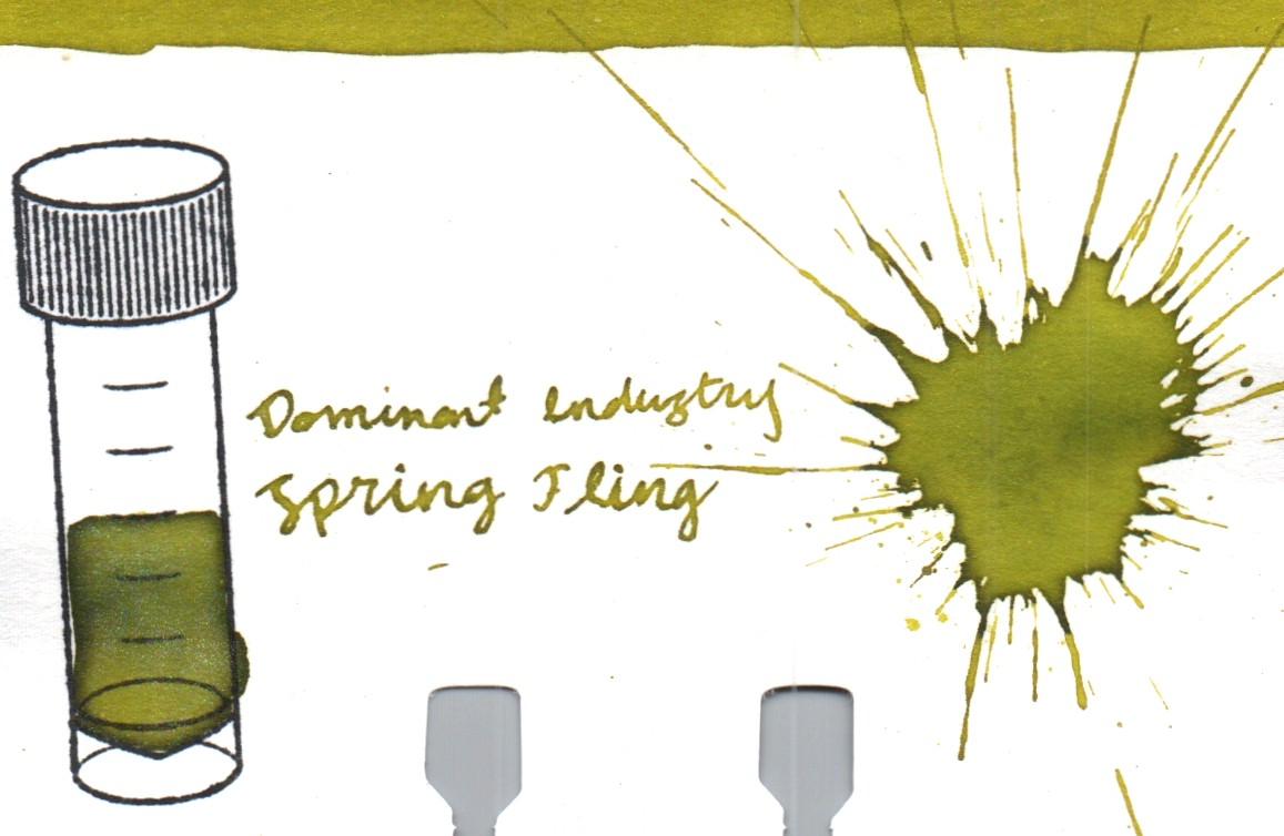 An ink swatch of Dominant Industry – Spring Fields