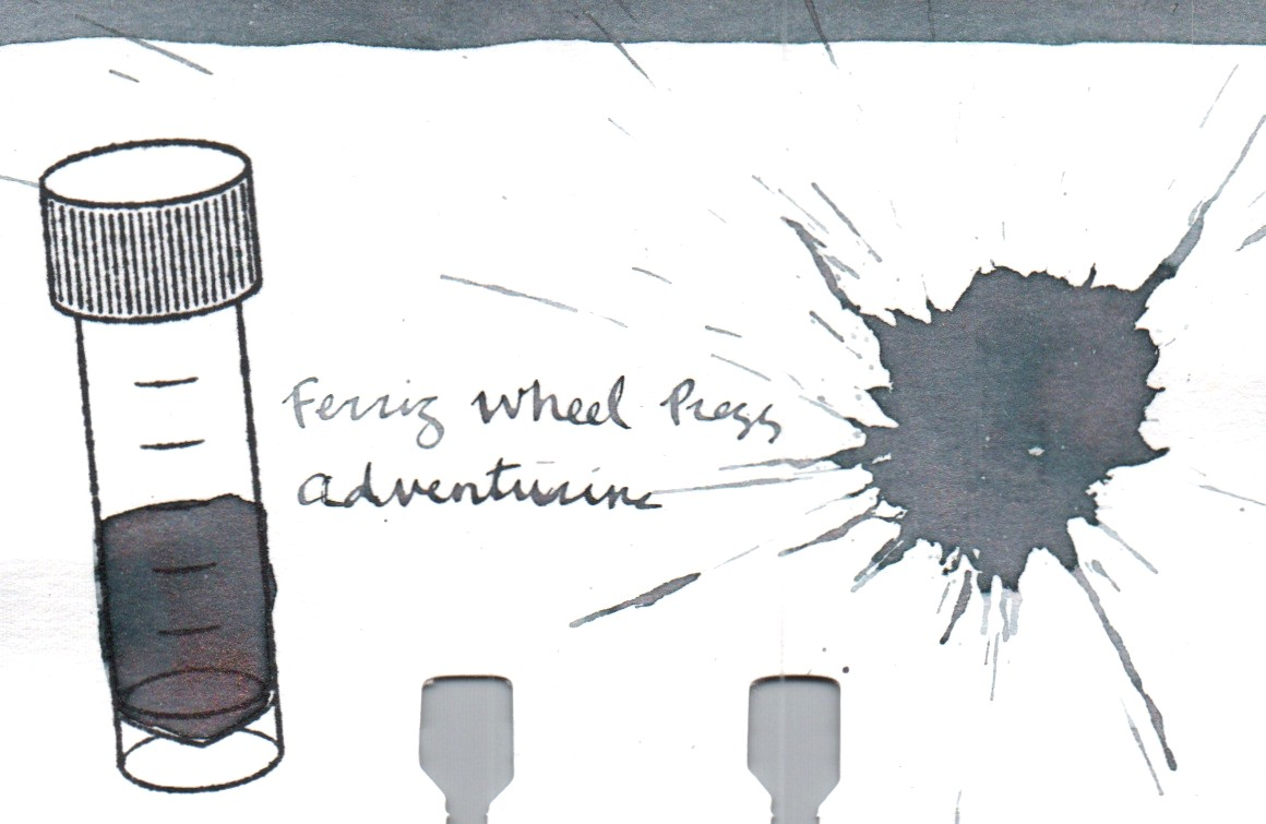 An ink swatch of Ferris Wheel Press – Adventurine