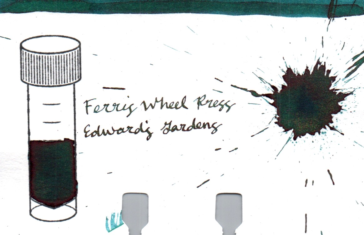 An ink swatch of Ferris Wheel Press – Edwards Gardens