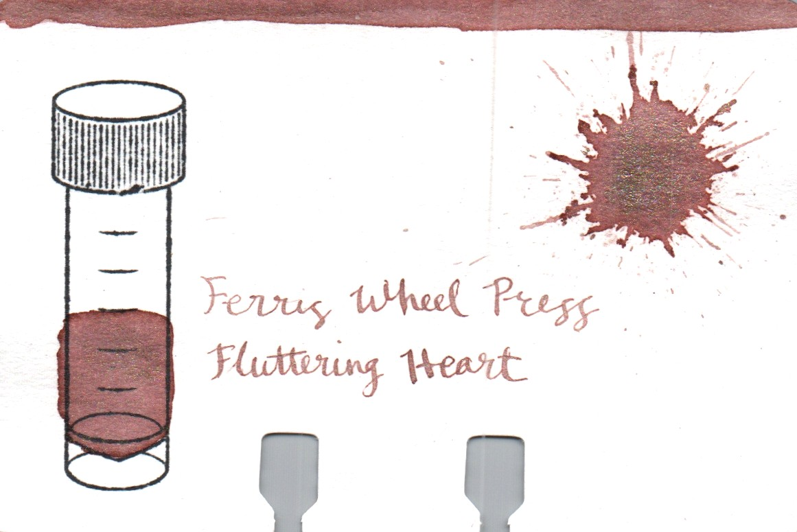 An ink swatch of Ferris Wheel Press – Fluttering Heart