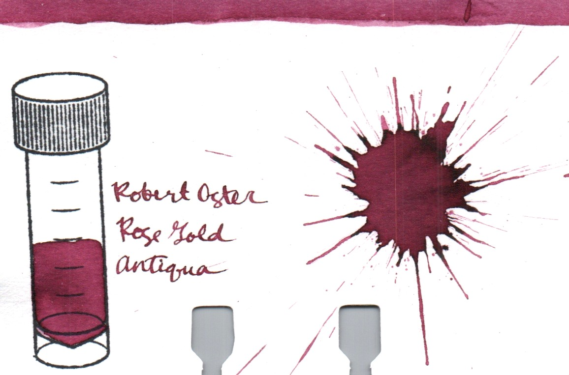 An ink swatch of Robert Oster – Rose Gold Antiqua