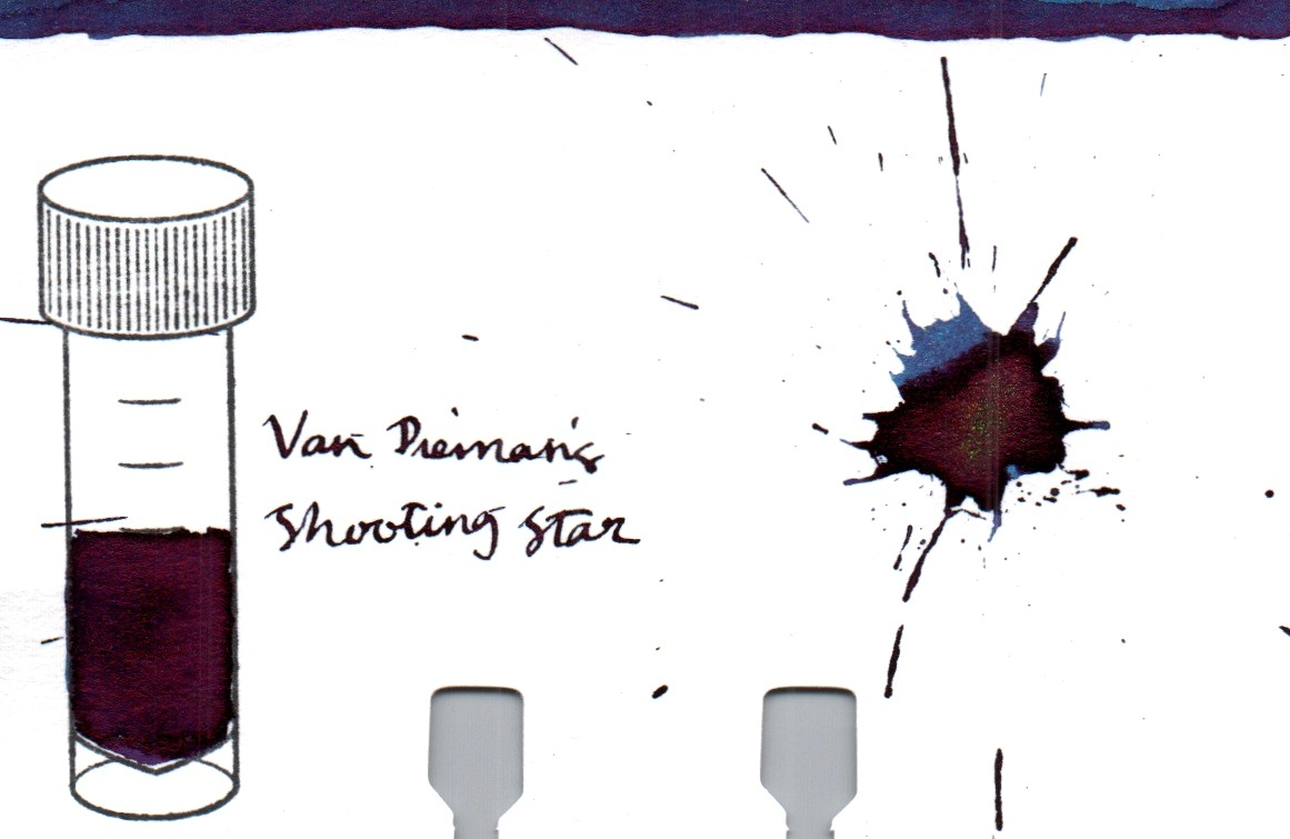 An ink swatch of Van Dieman's – Shooting Star